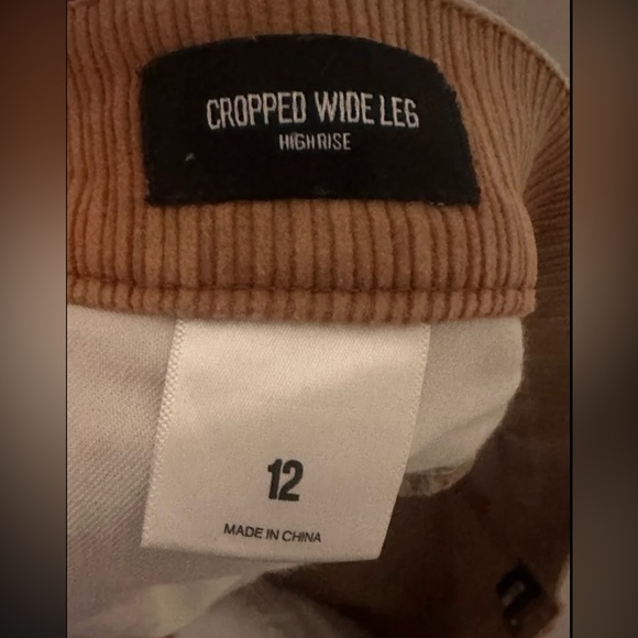 Express Corduroy Wide Leg High Rise Crop - Picture 6 of 6